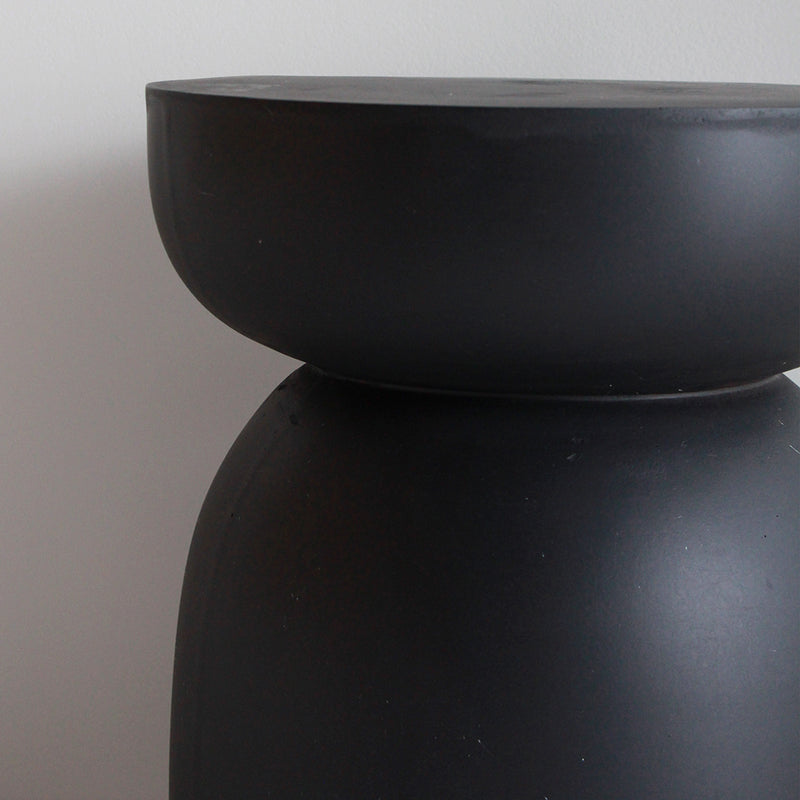 Pedestal Side Table - Black