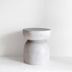 Pedestal Side Table - Natural