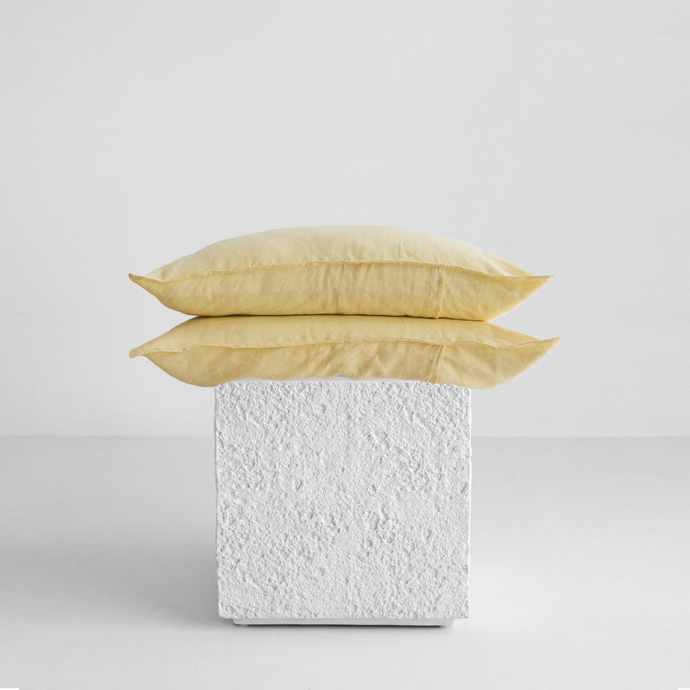 Linen Pillowcases - Butter