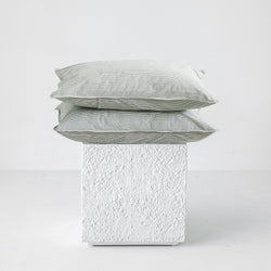 A&C Stonewash Cotton Pillowcase Pair - Pine Mini Stripe