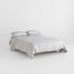 A&C Flax Linen Duvet Cover - Pinstripe