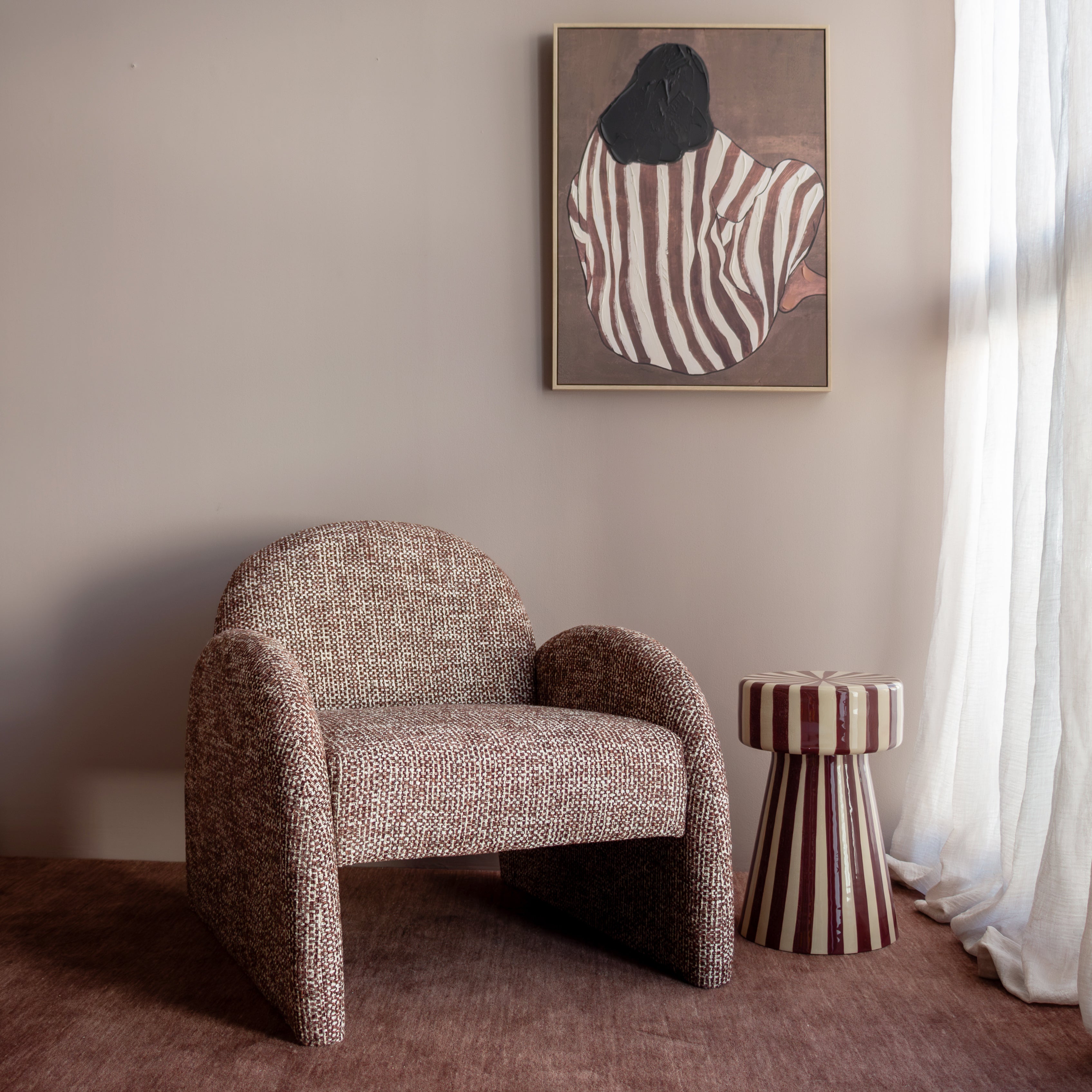 Piper Armchair  - Coco/White Speckle