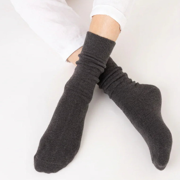 Hamilton Possum Merino Wool Socks - Poppy Seed