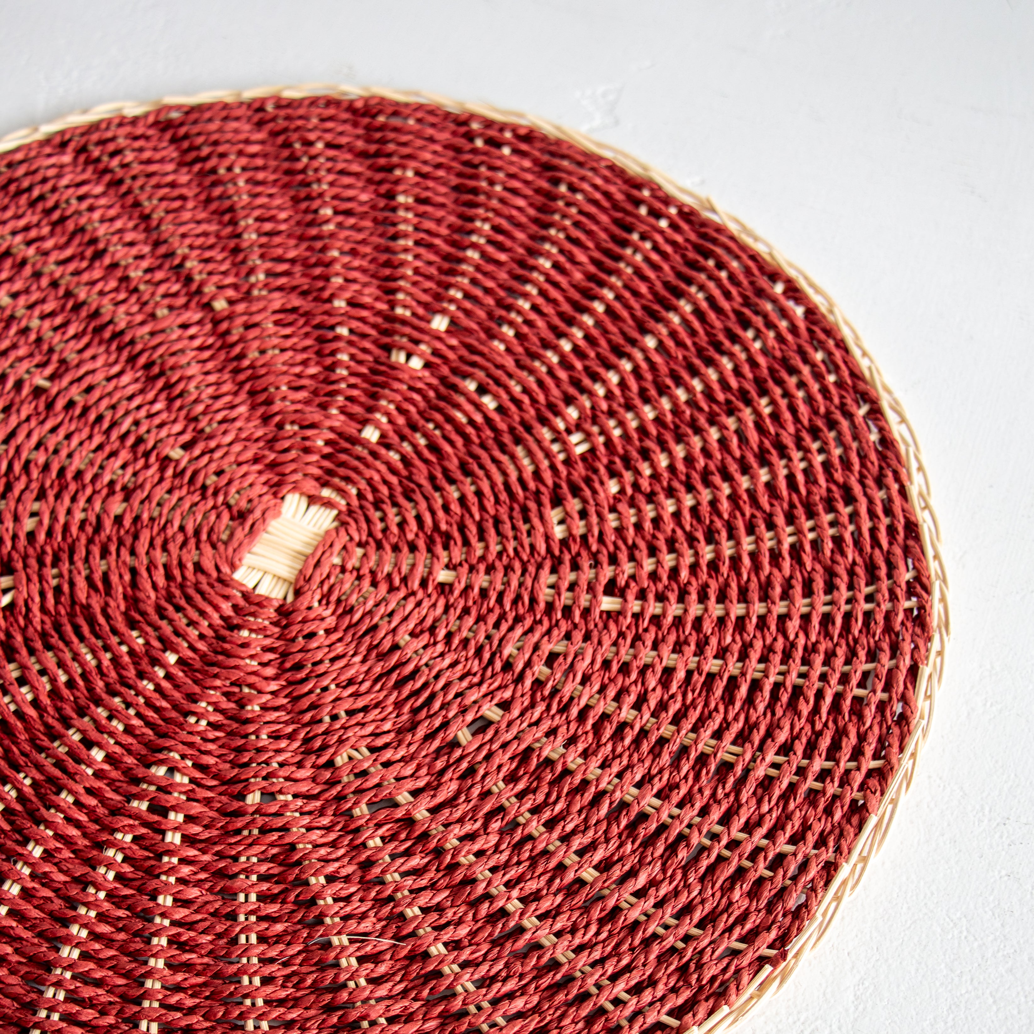 Rattan Round Placemat - Cocoa