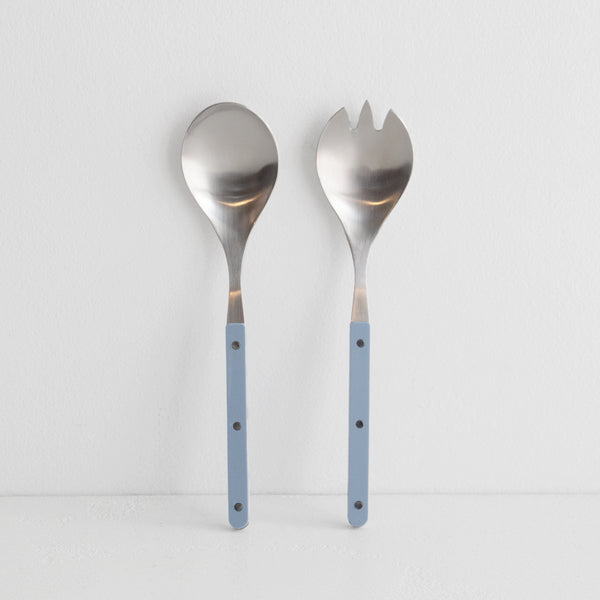 Remy Steel Salad Servers - Denim