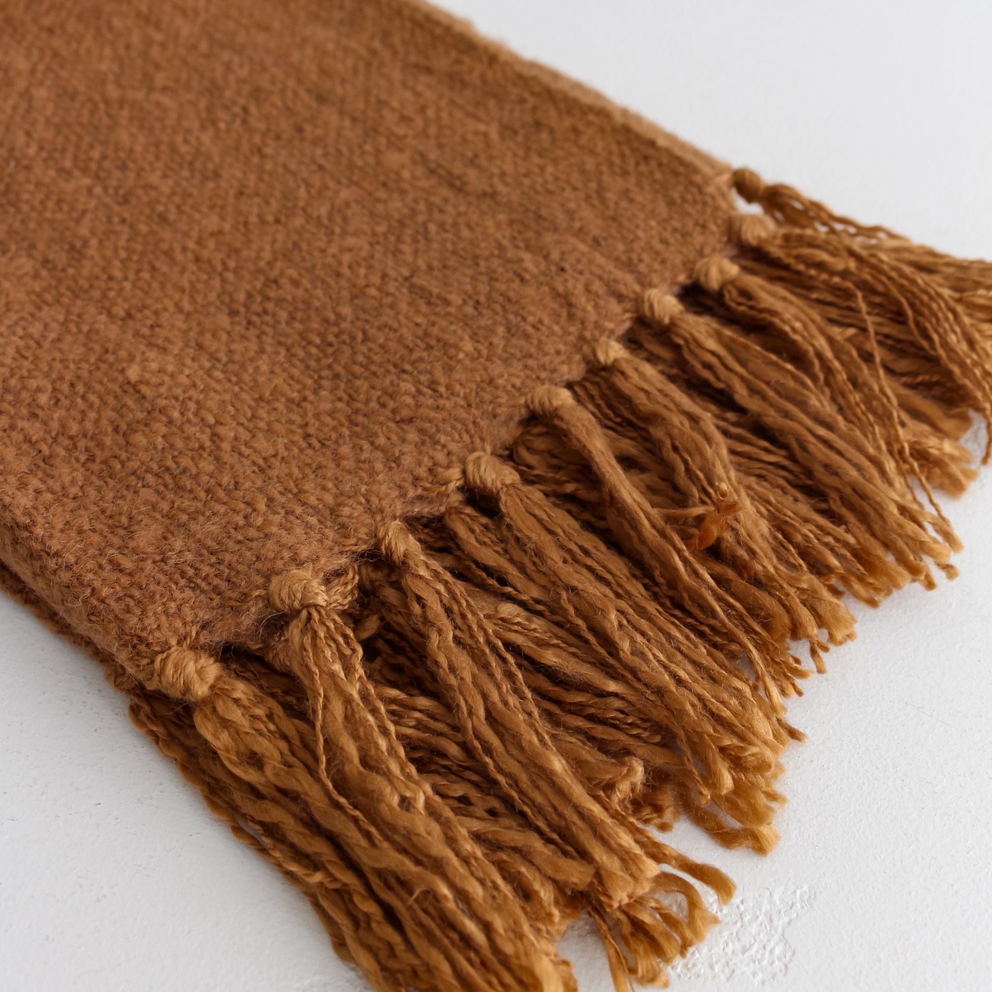 Richmond Wool Blend Throw - Cinnamon