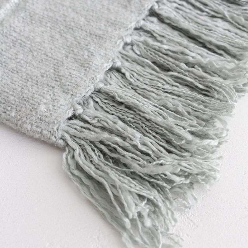 Richmond Wool Blend Throw - Glacier