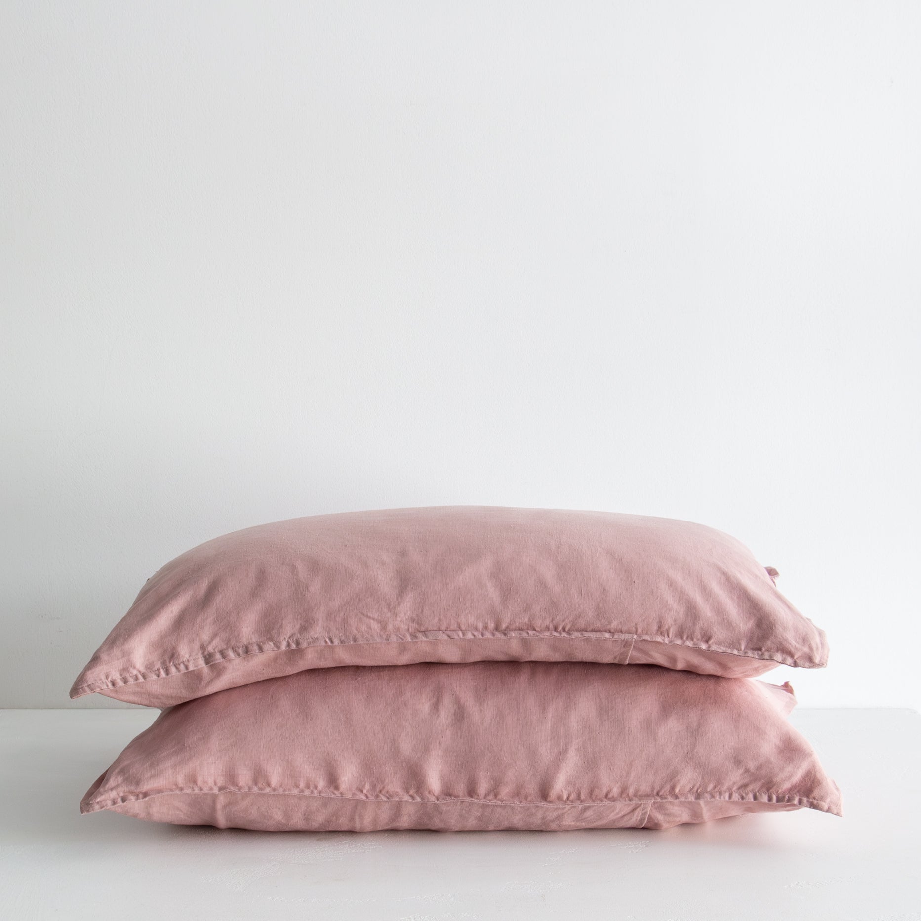 European Linen Pillowcases - Rosa