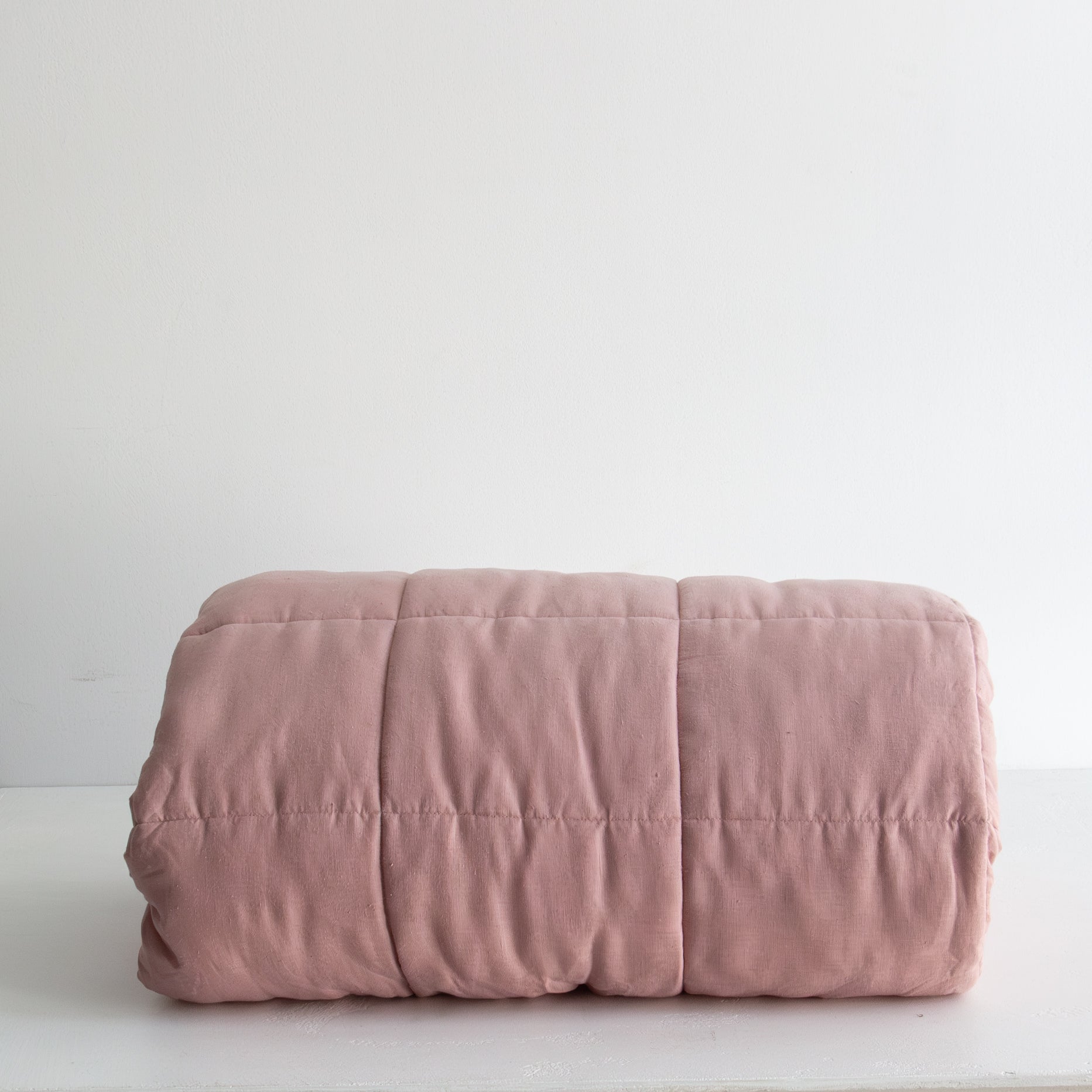 Linen Quilted Bedcover - Rosa
