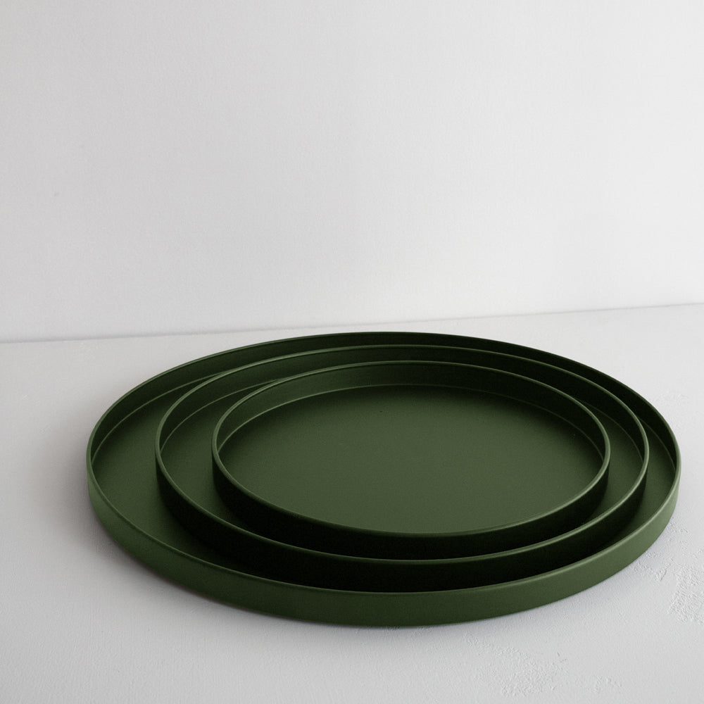 Round Tray - Hunter Green