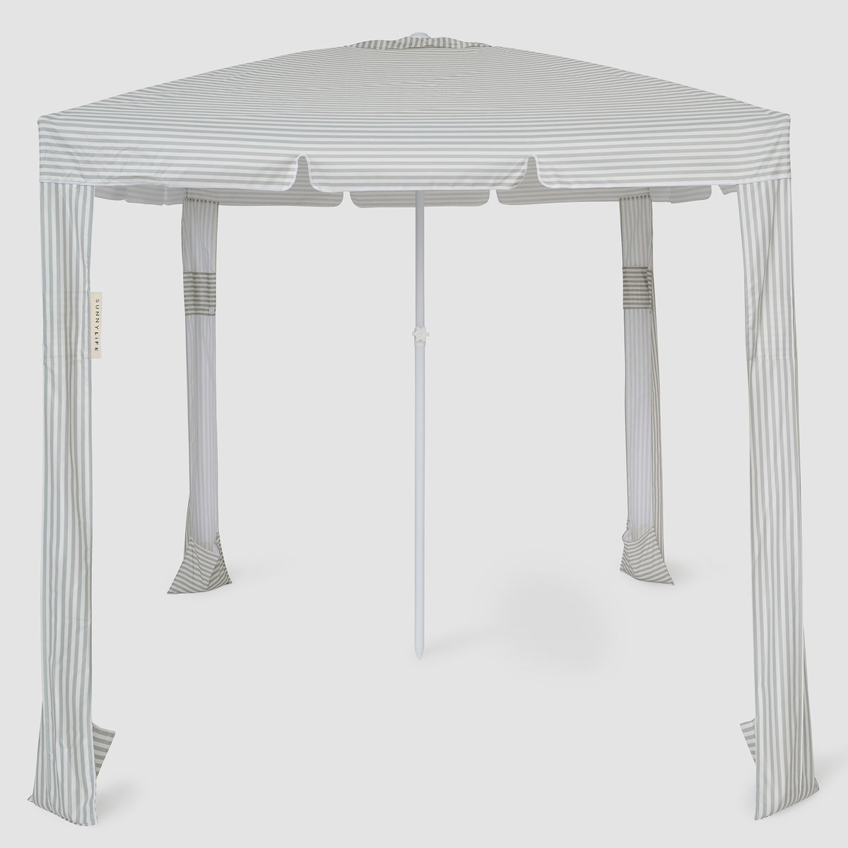 Beach Cabana Sea - Sage Stripe