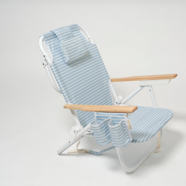 Deluxe Beach - Chair Blue Stripe
