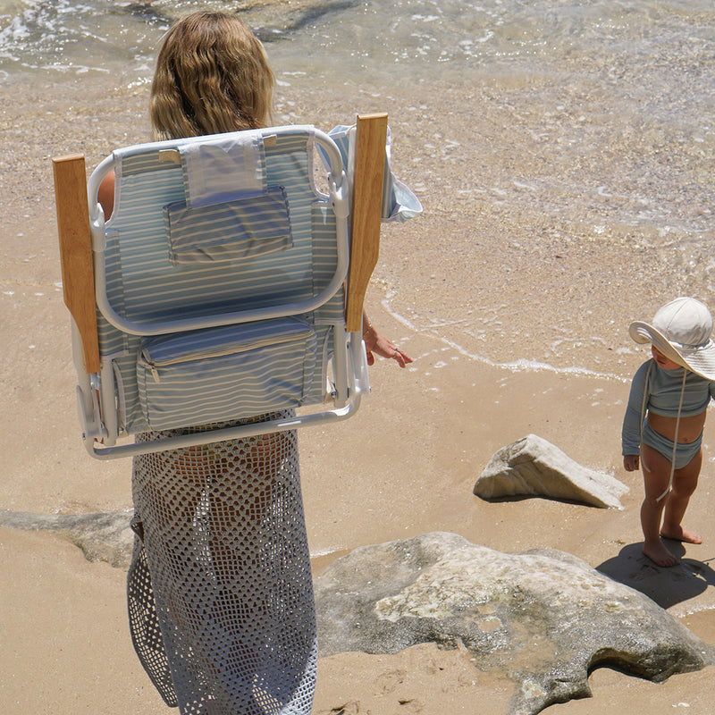 Deluxe Beach - Chair Blue Stripe