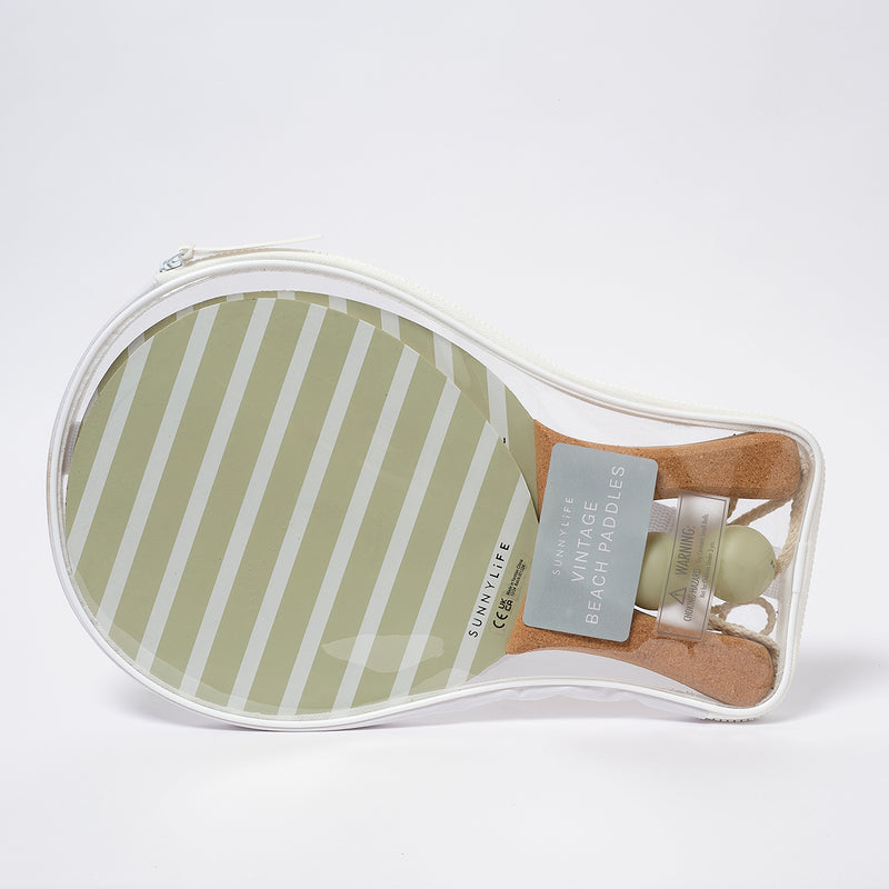 Vintage Beach Paddles - Sage Stripe