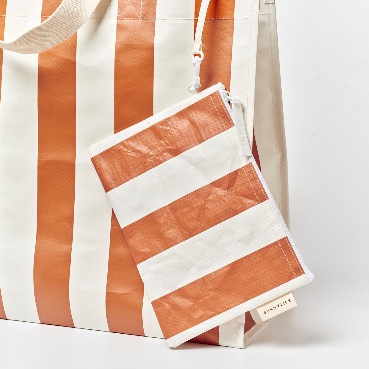 Carryall Beach Bag - Tierra Clay Stripe