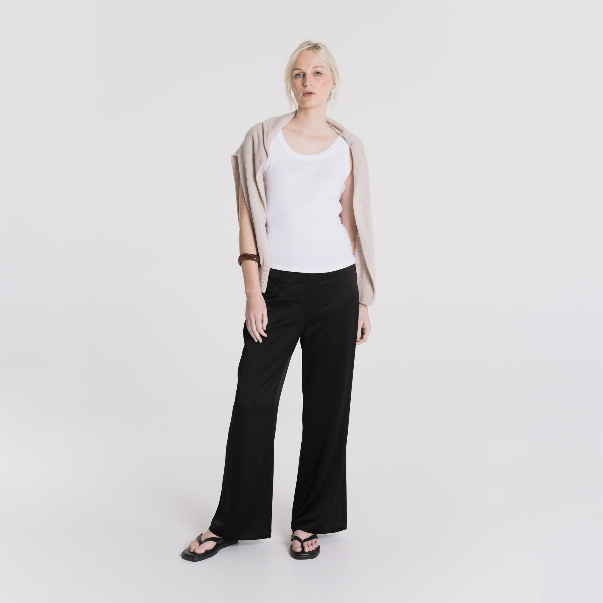Hannah Satin Pant - Black