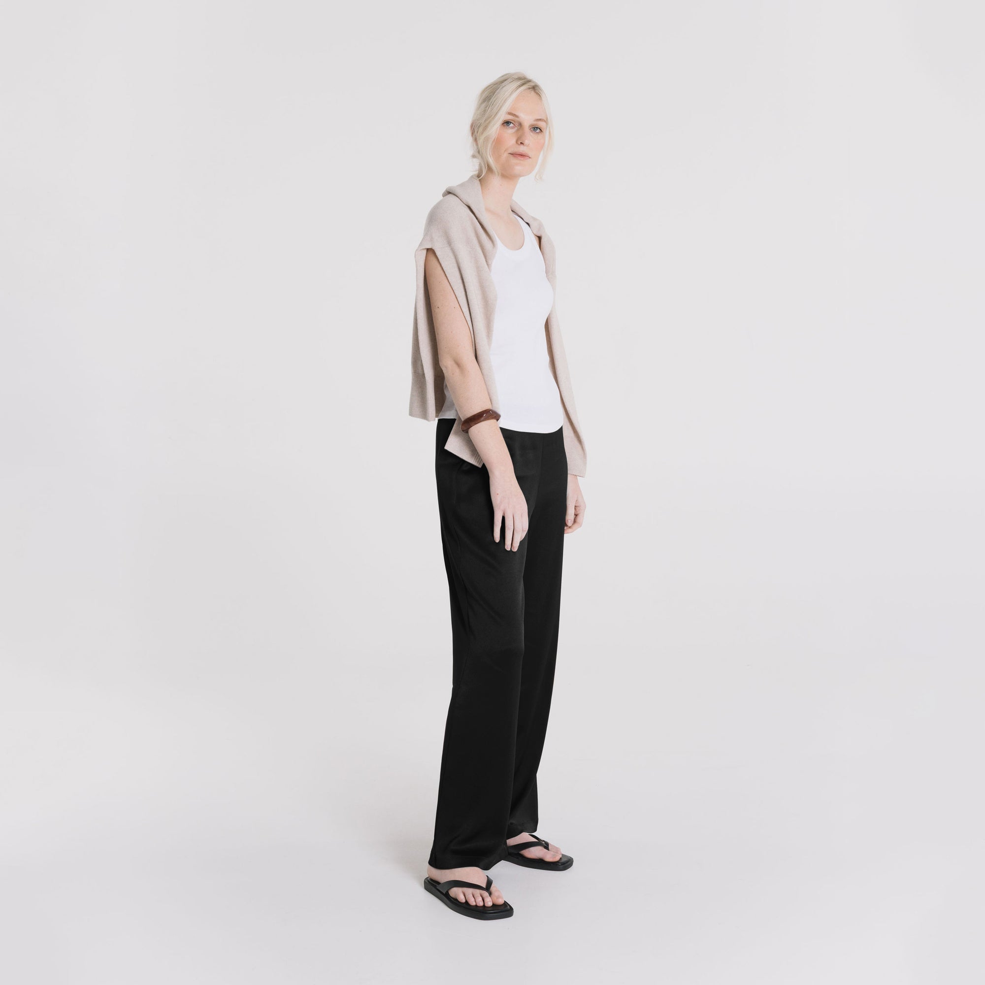 Hannah Satin Pant - Black