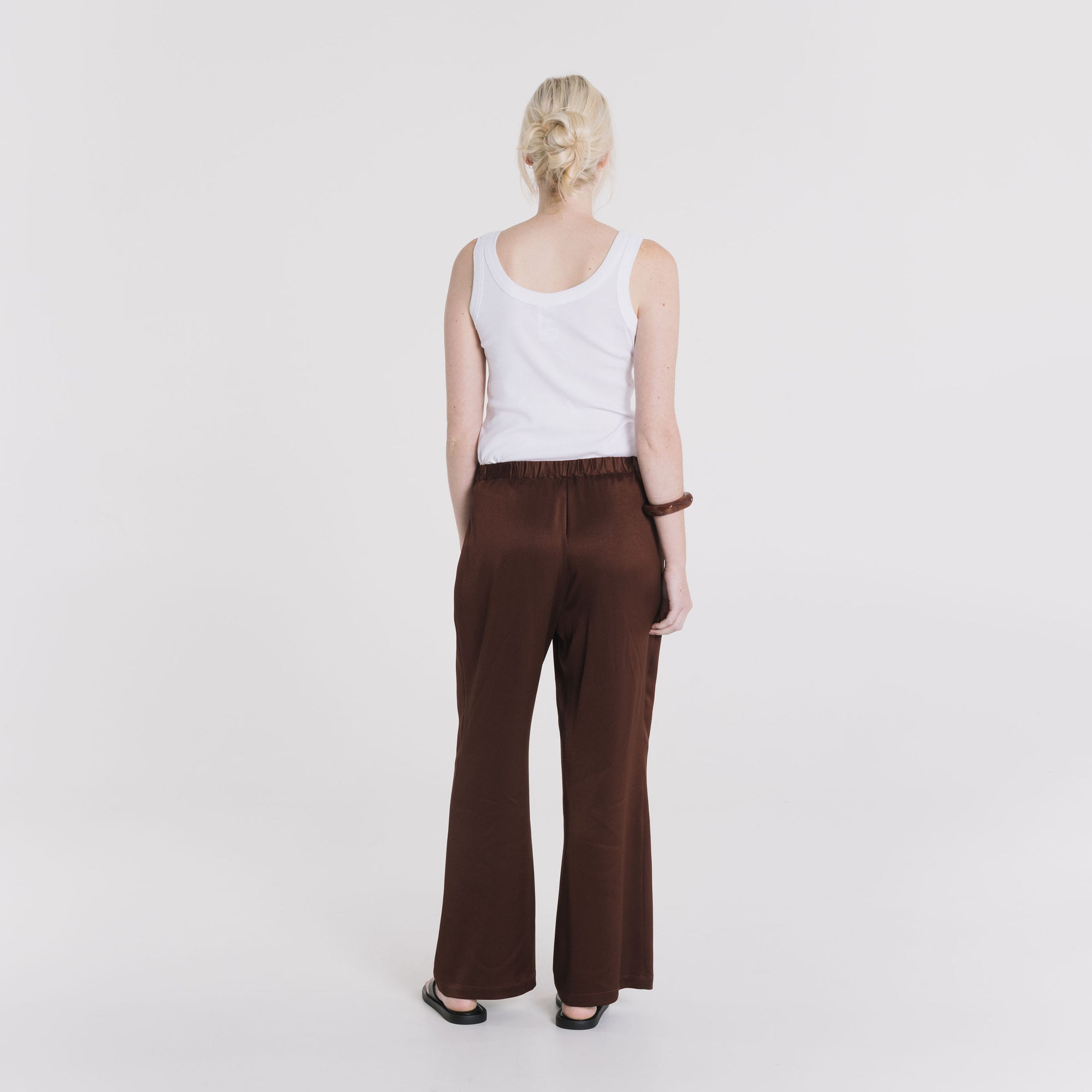Hannah Satin Pant - Pecan