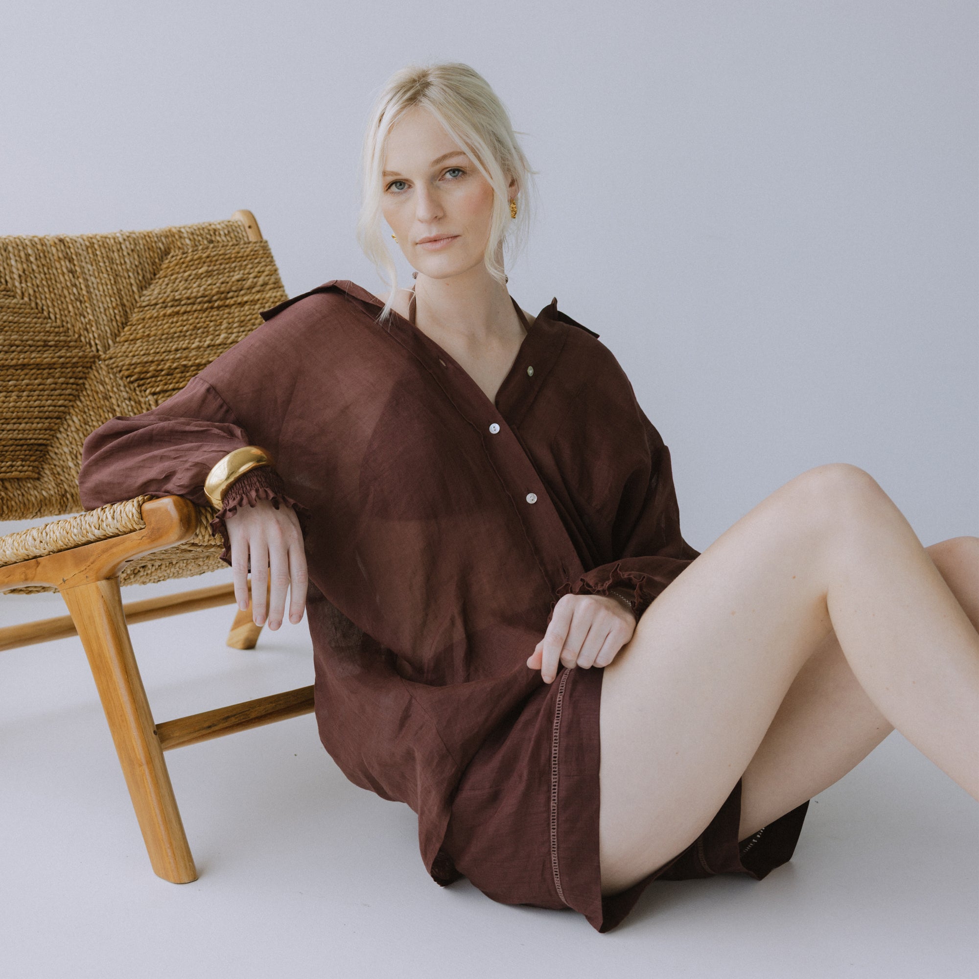 Inga Linen Shirt - Cocoa