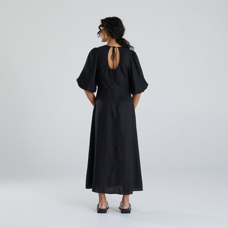 Sadie Tie Back Dress - Black