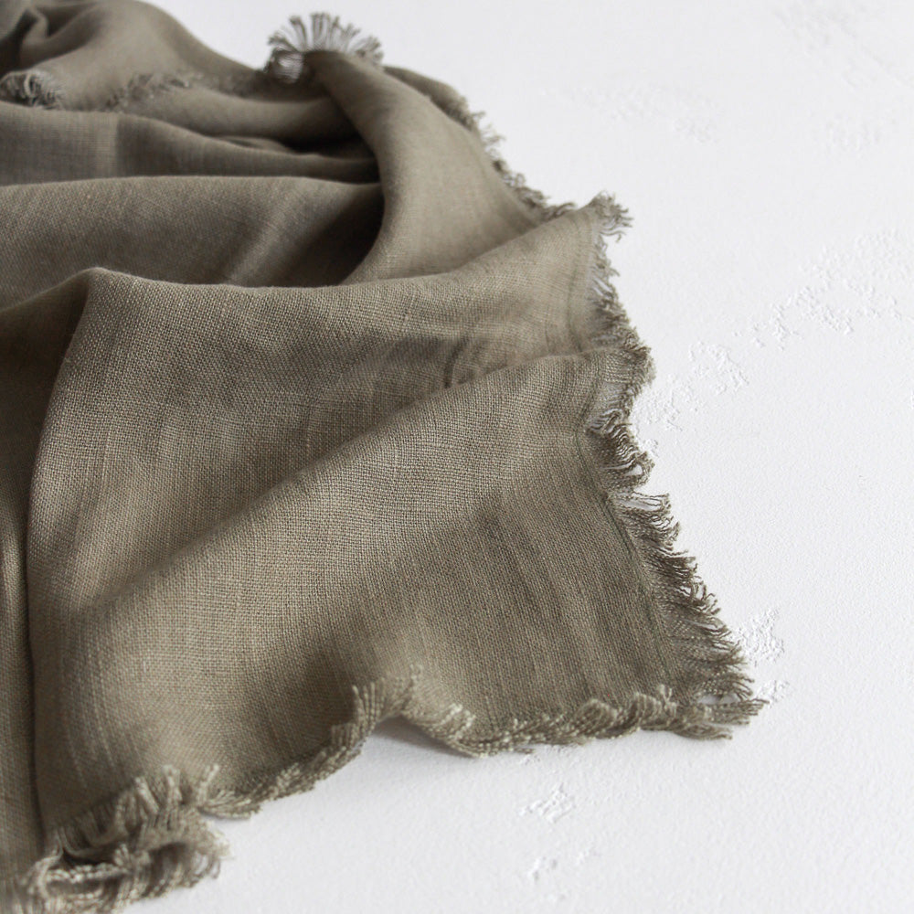 Salina Linen Throw- Thyme