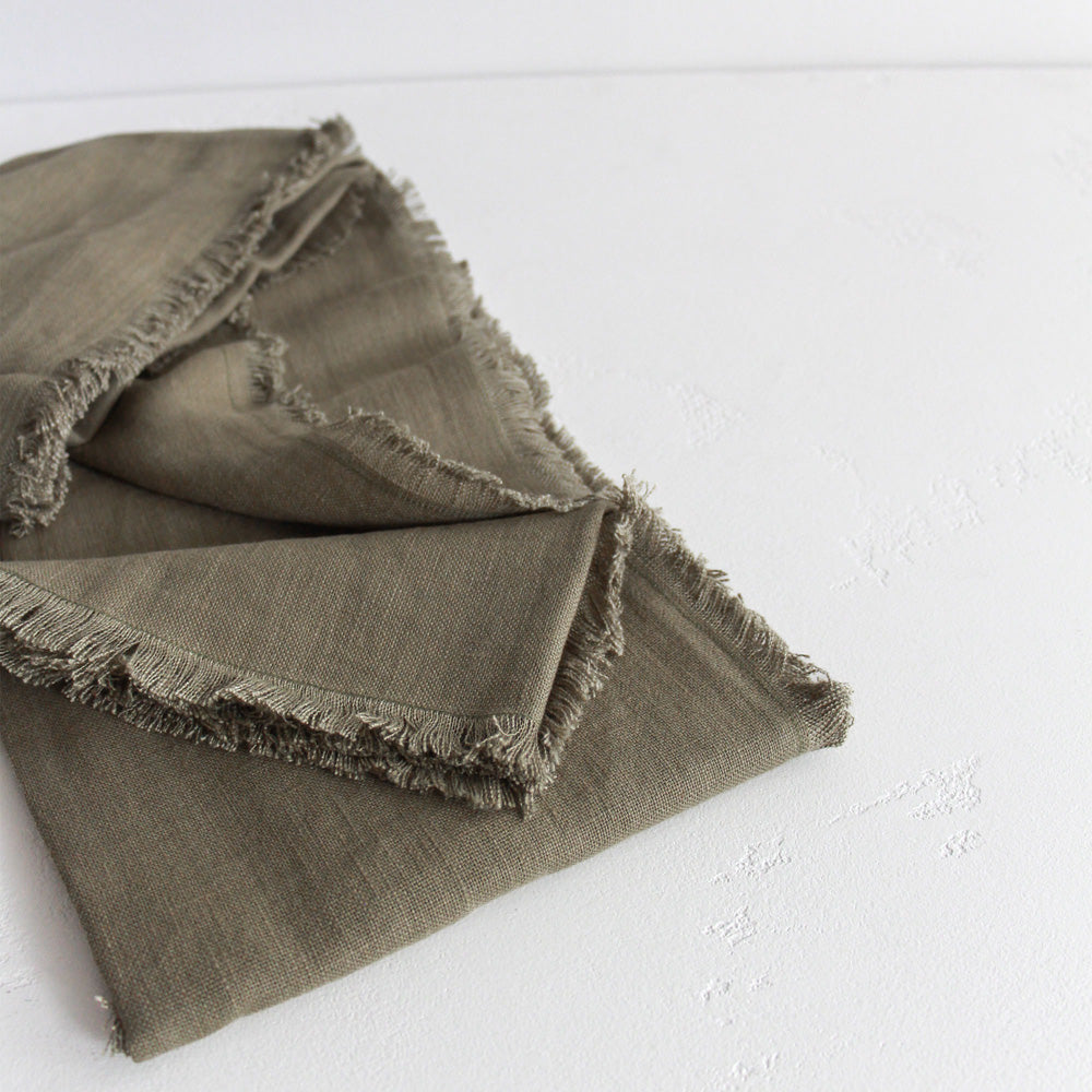 Salina Linen Throw- Thyme