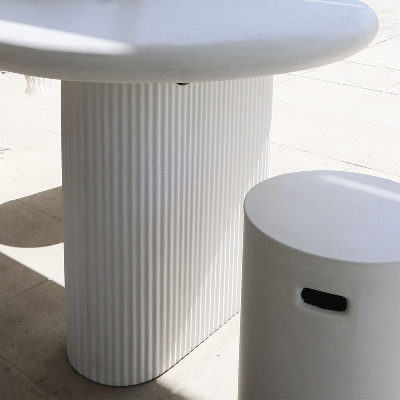 Sana Outdoor Concrete Table - White