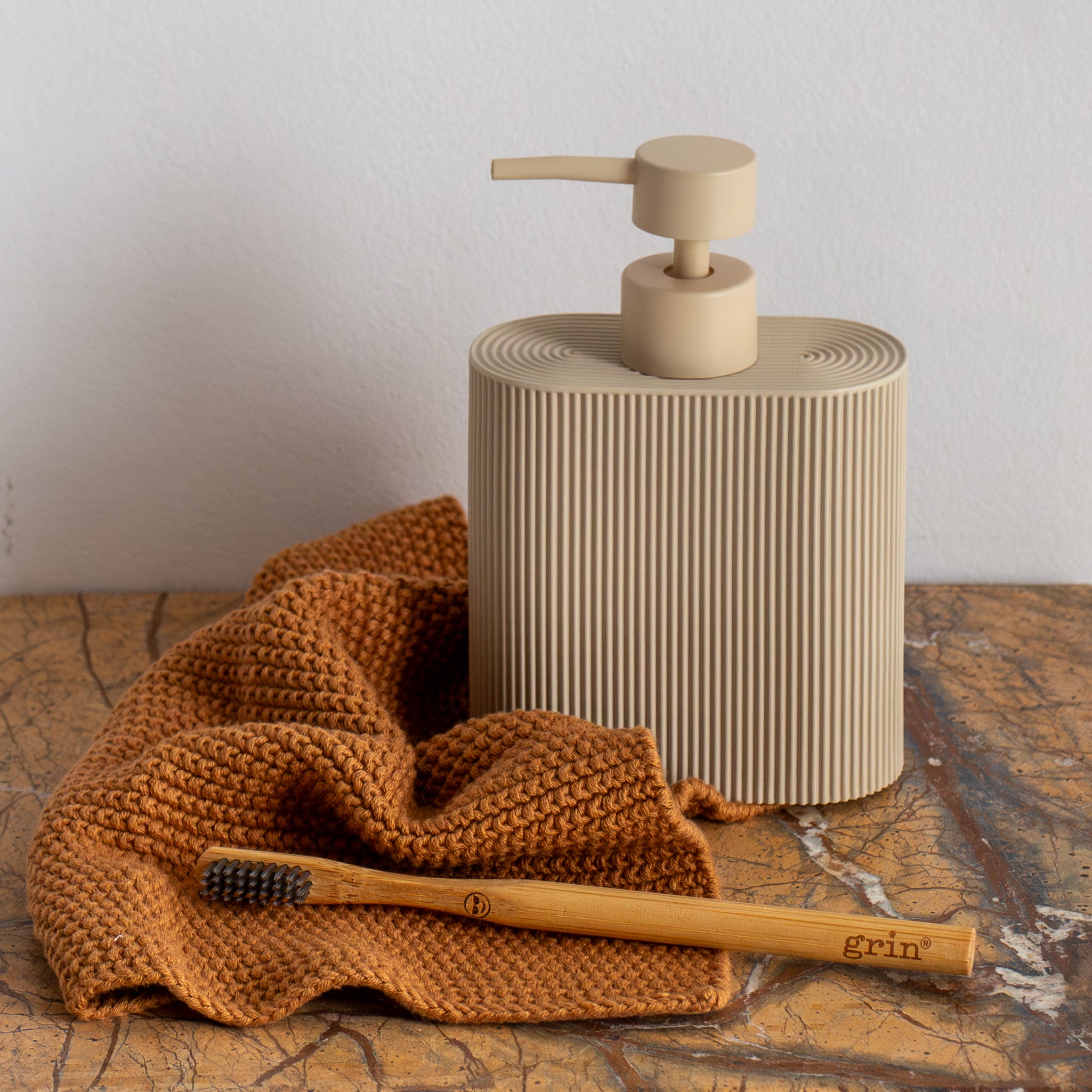 Sid Resin Soap Dispenser - Taupe