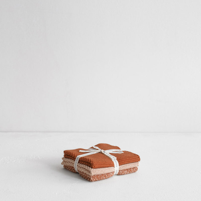 Wash Cloths (Set 3) Clay