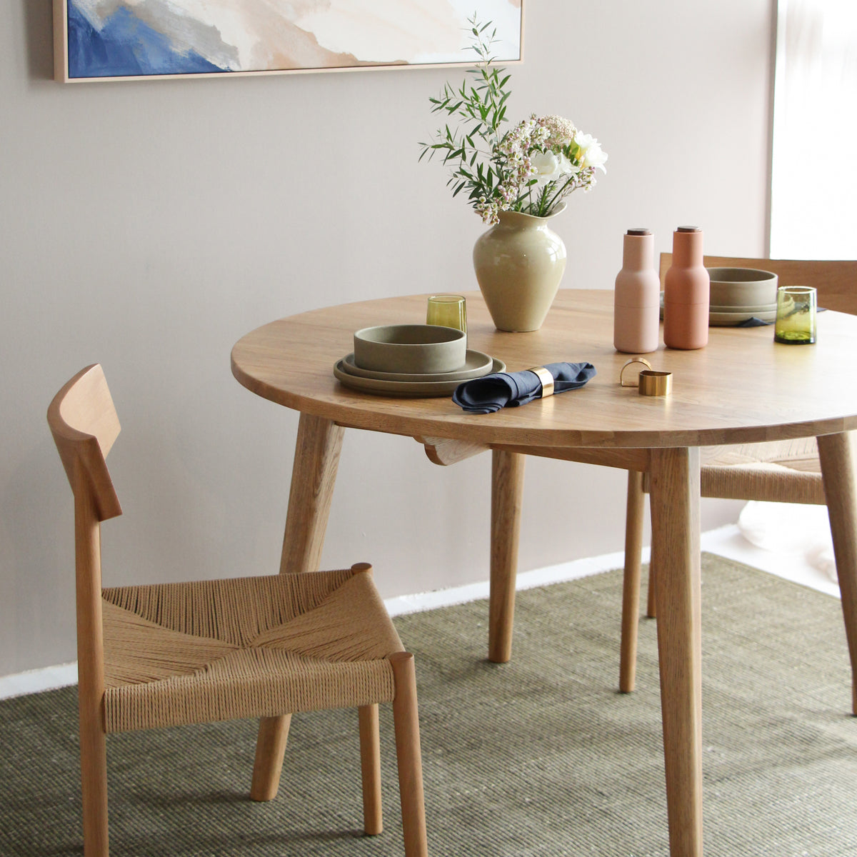 Frankie Oak Round Dining Table