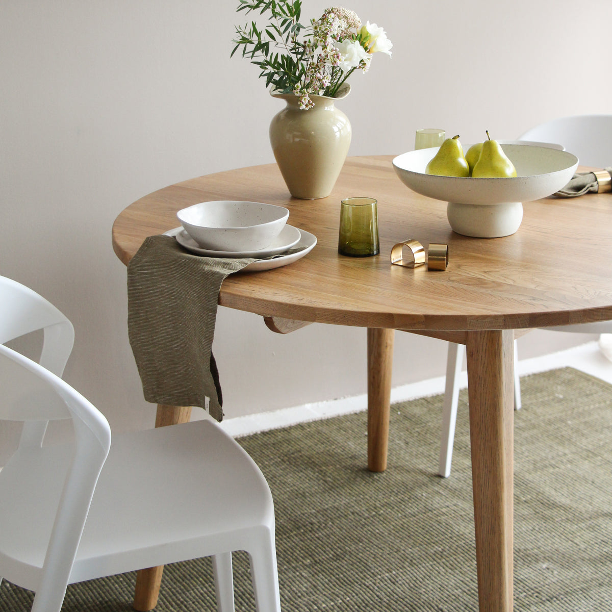Frankie Oak Round Dining Table