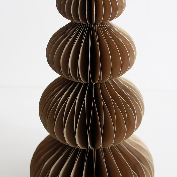 Standing Paper Christmas Tree - Soft Gold