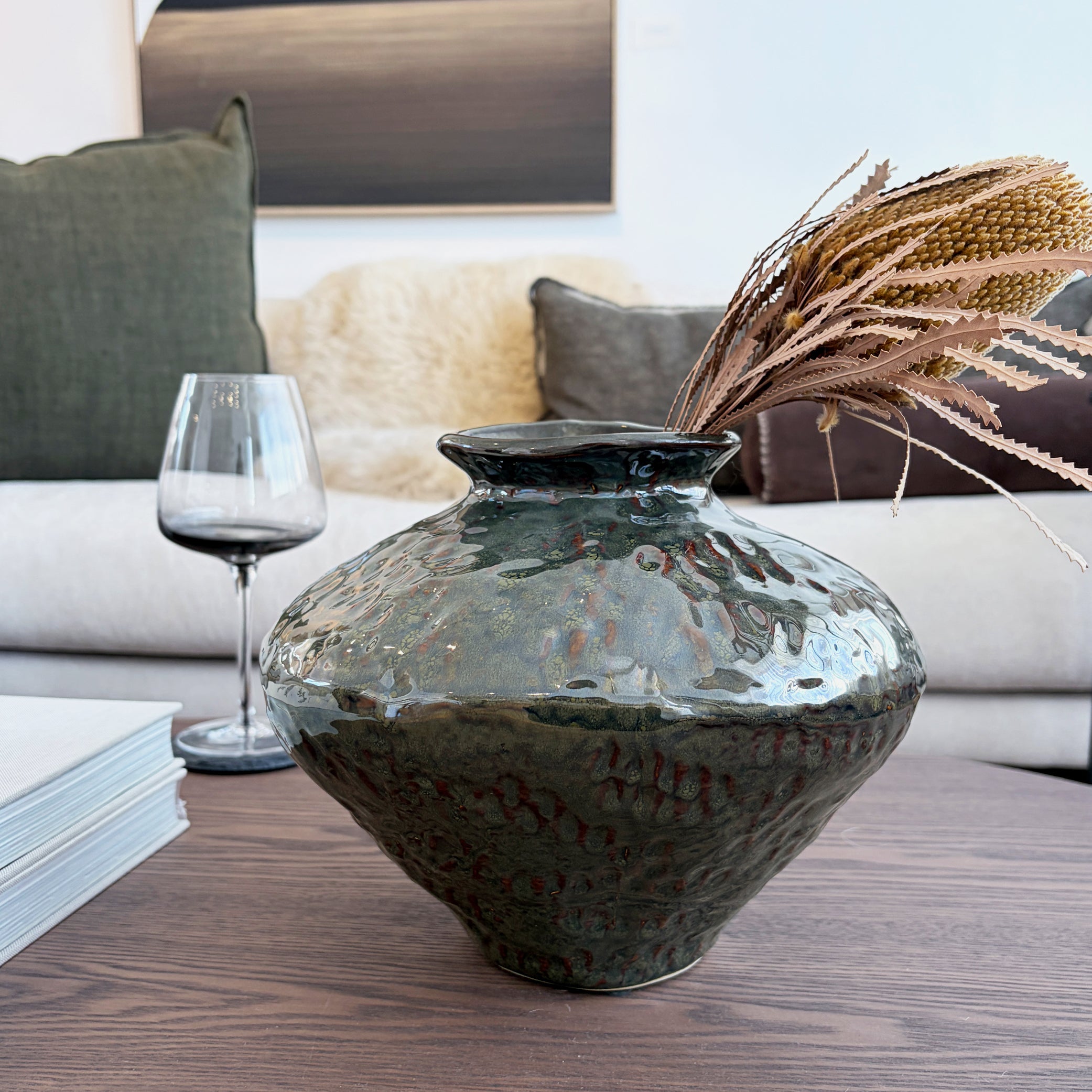 Stevie Vase  - Green/Rust