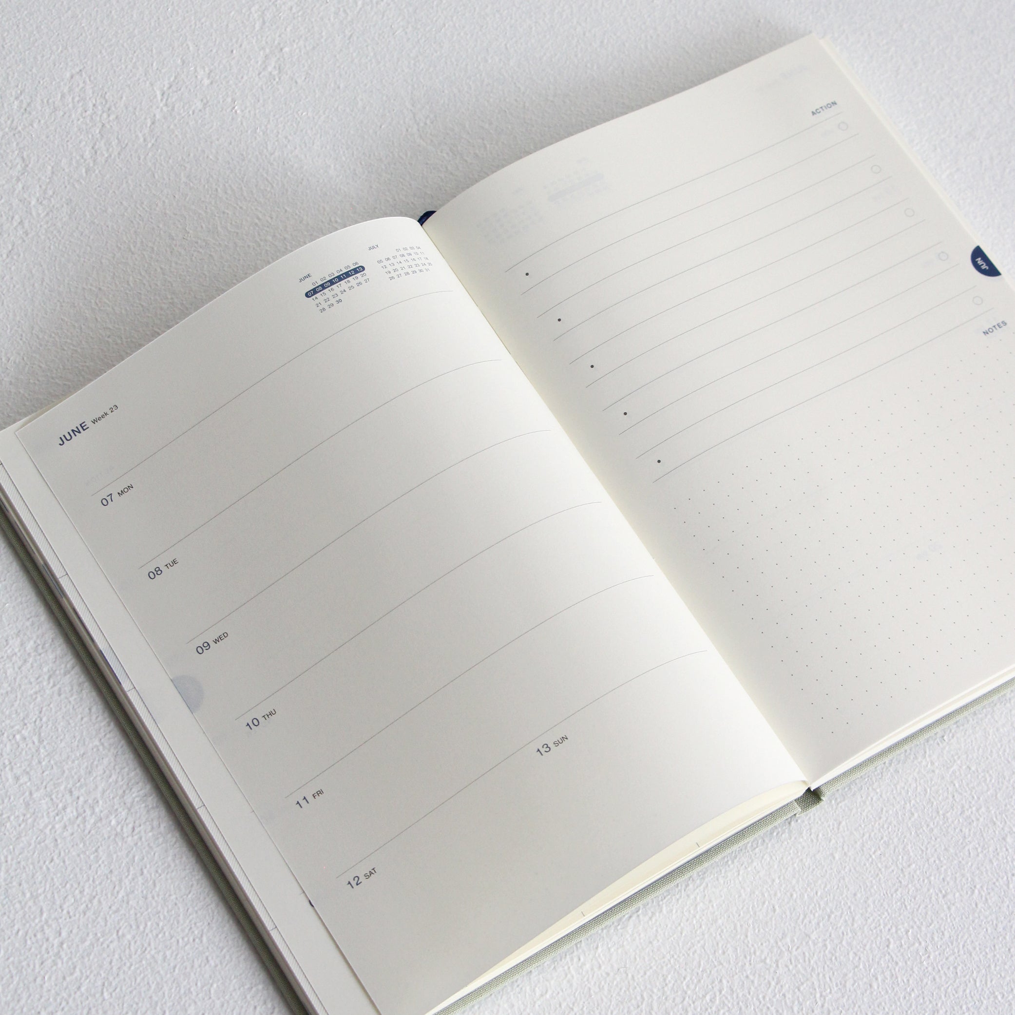 Studio Milligram 2027 Weekly Diary - Mint