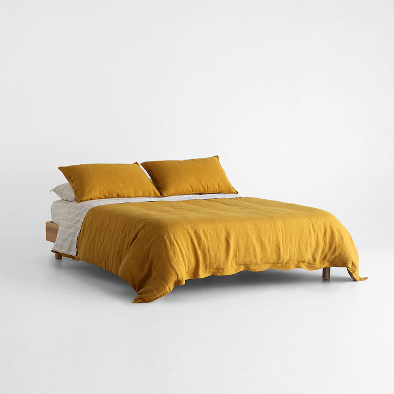 A&C Flax Linen Duvet - Sunshine