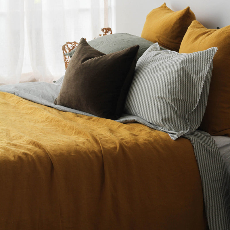 A&C Flax Linen Duvet - Sunshine