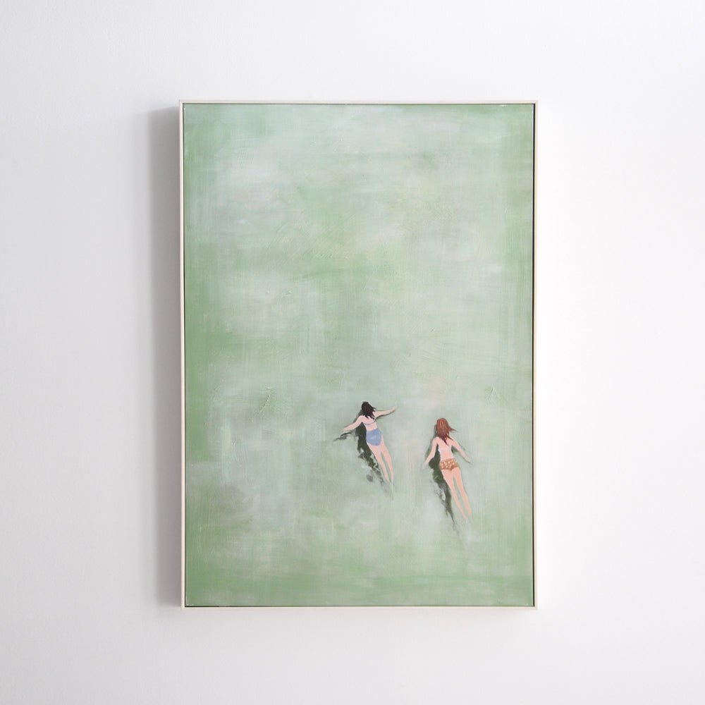 Swimming Girls Framed Art
