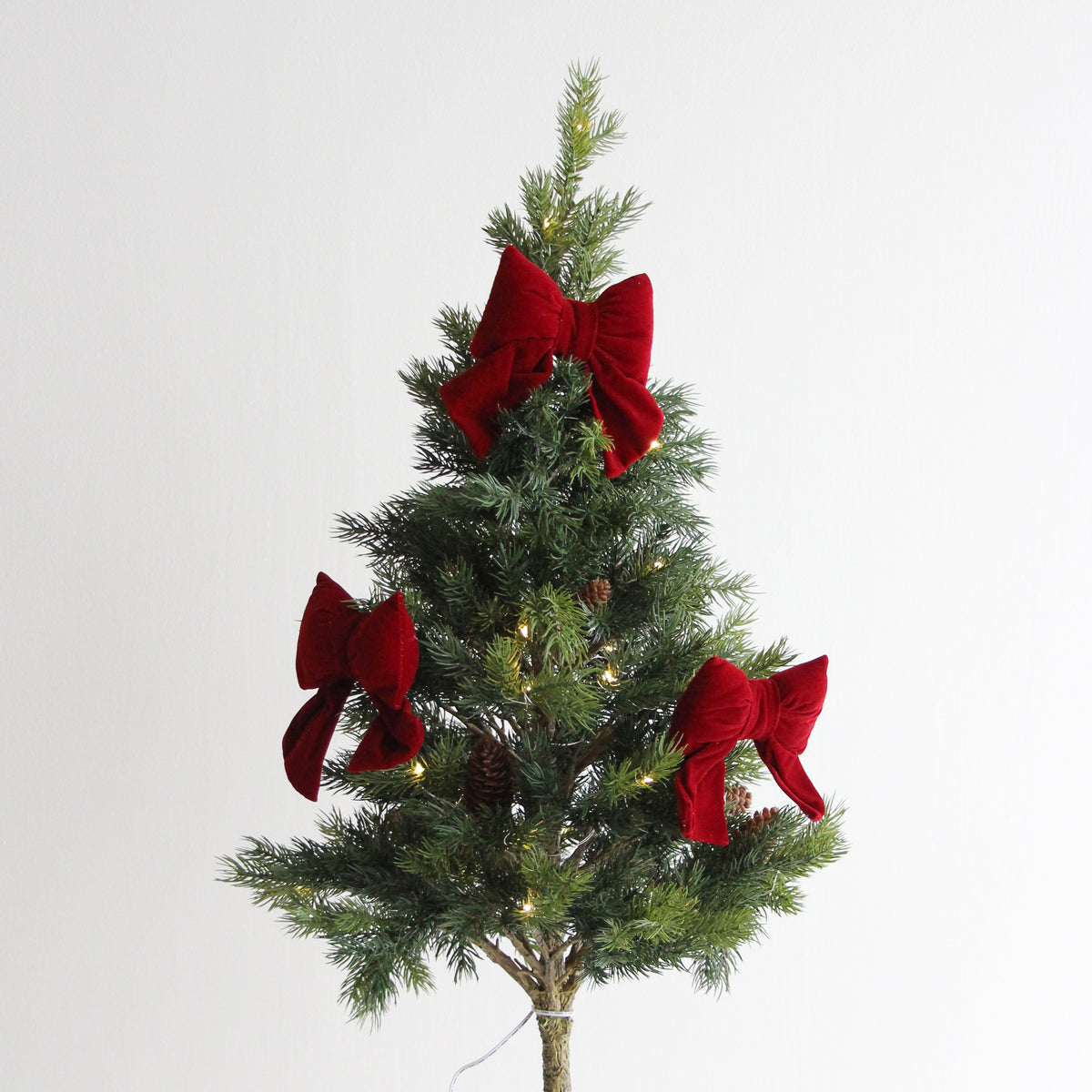 Velvet Bow with Clip - Mulberry