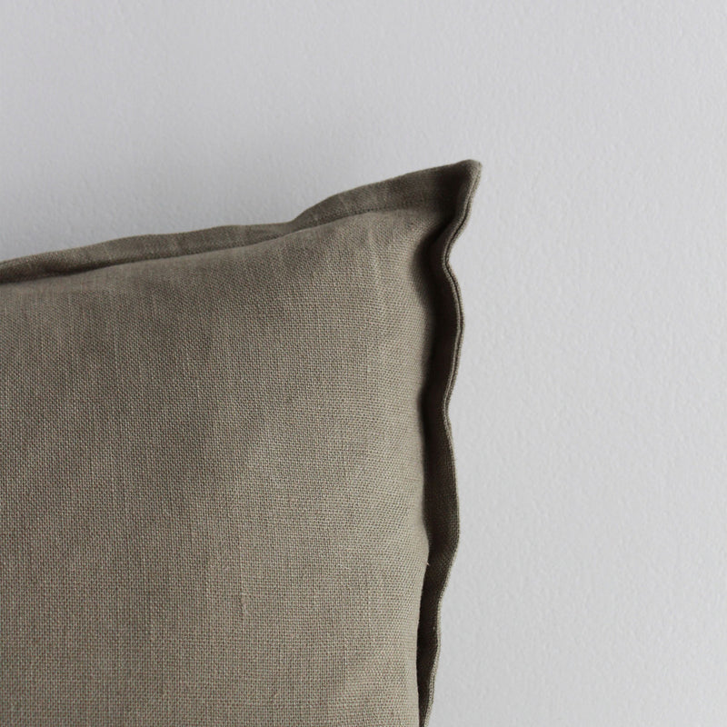 Vittoria Linen Lumbar Cushion - Thyme