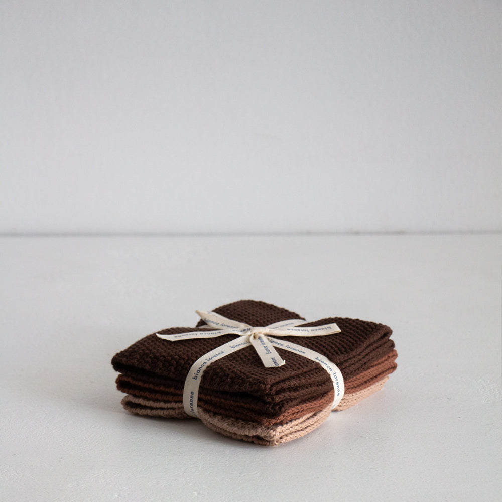 Wash Cloths (Set 3) Chocolate