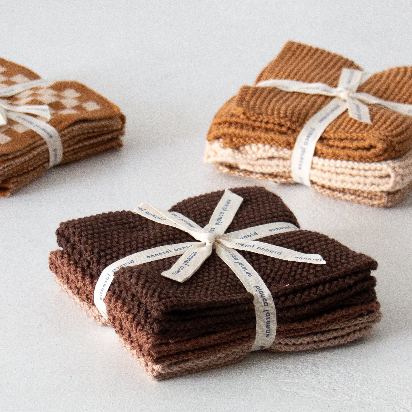 Wash Cloths (Set 3) Chocolate