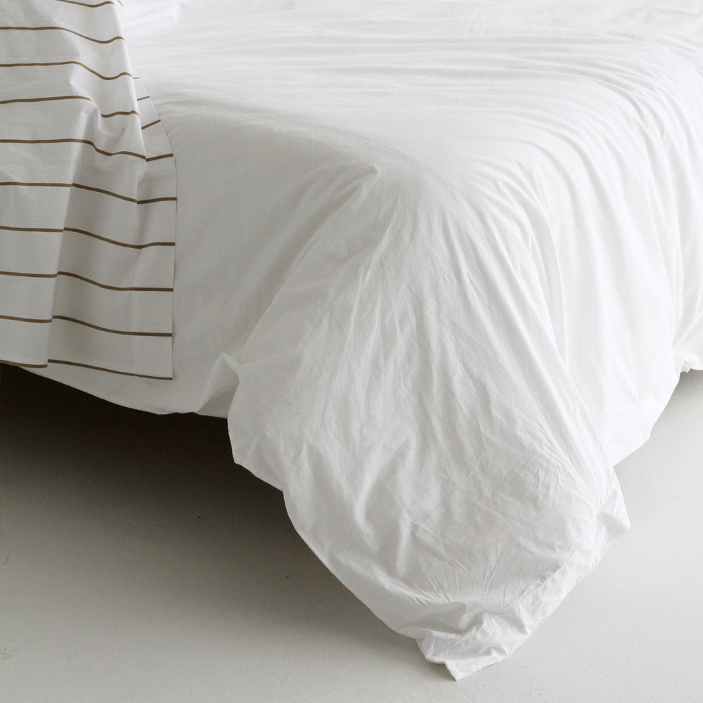Stonewash Cotton Duvet - White