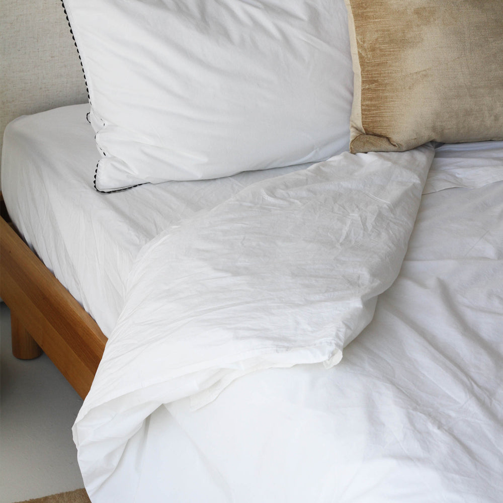 Stonewash Cotton Duvet - White