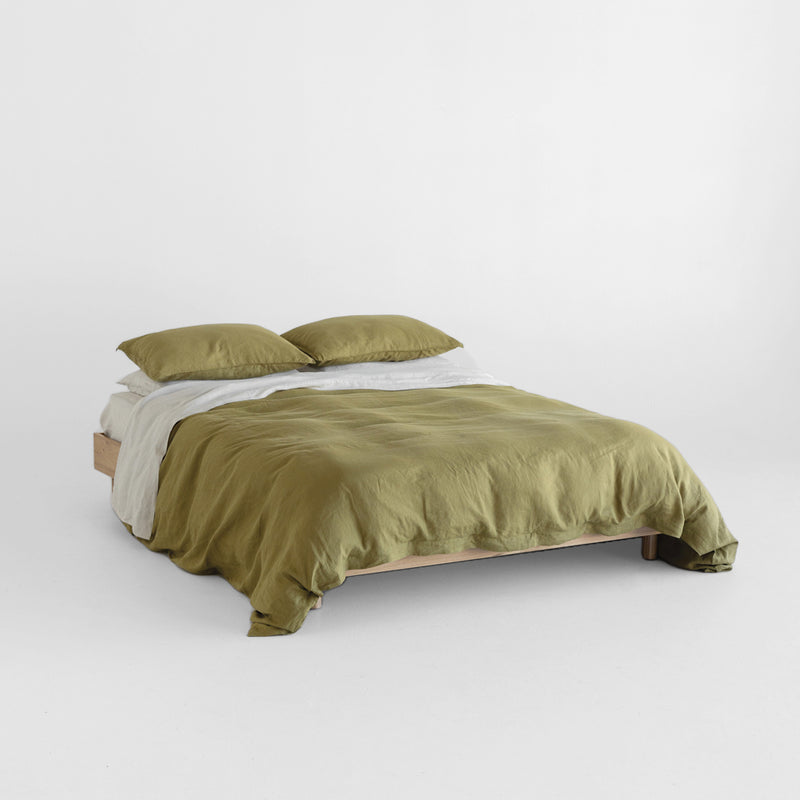 A&C Flax Linen Duvet Cover - Willow
