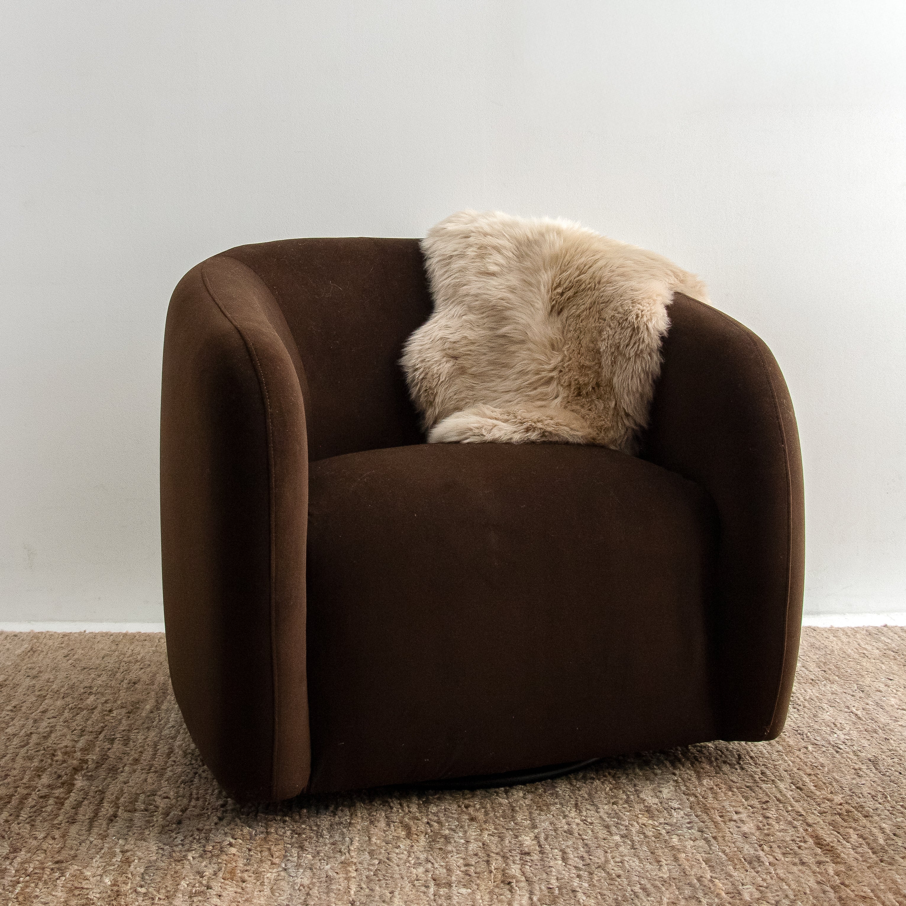 Xander Swivel Chair - Chocolate Velvet
