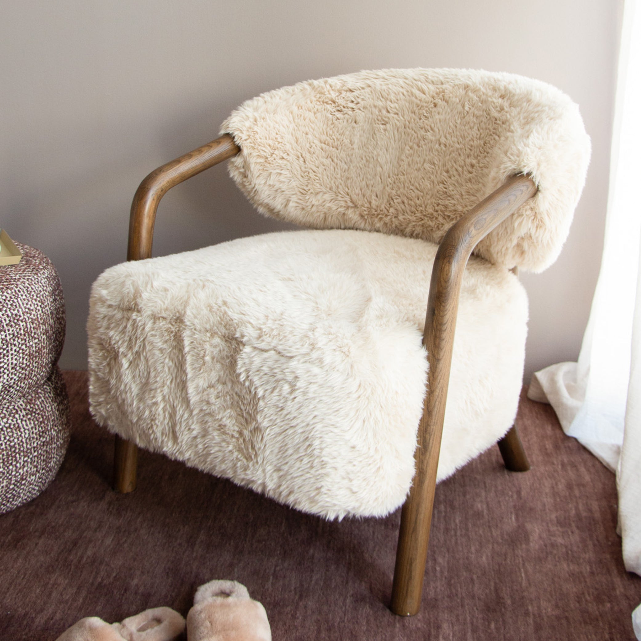 Darren Yak Armchair with Deep Oak Frame