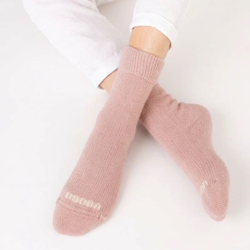 Yan Possum Merino Wool Socks - Rosewater