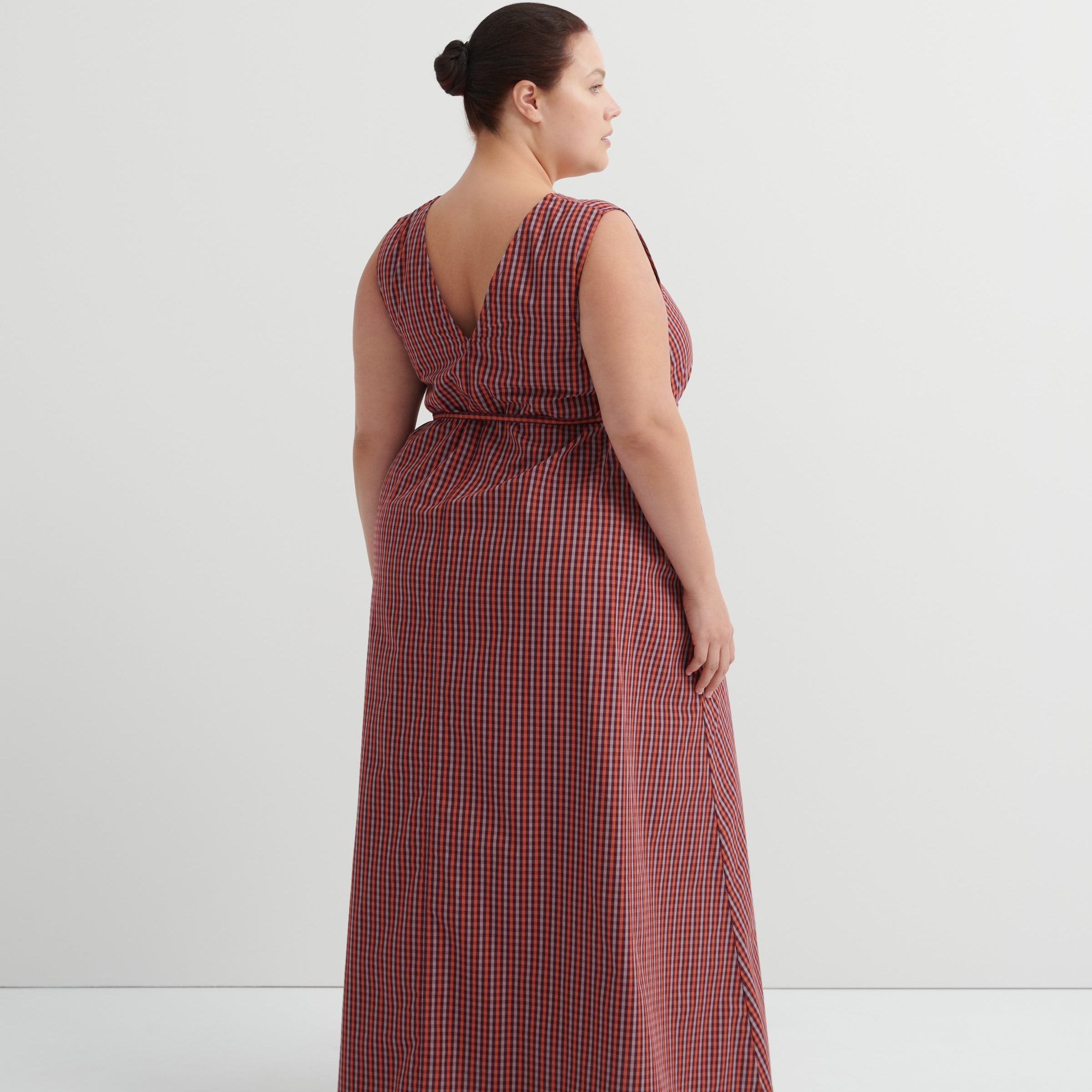 Belle Dress  - Maroon Check