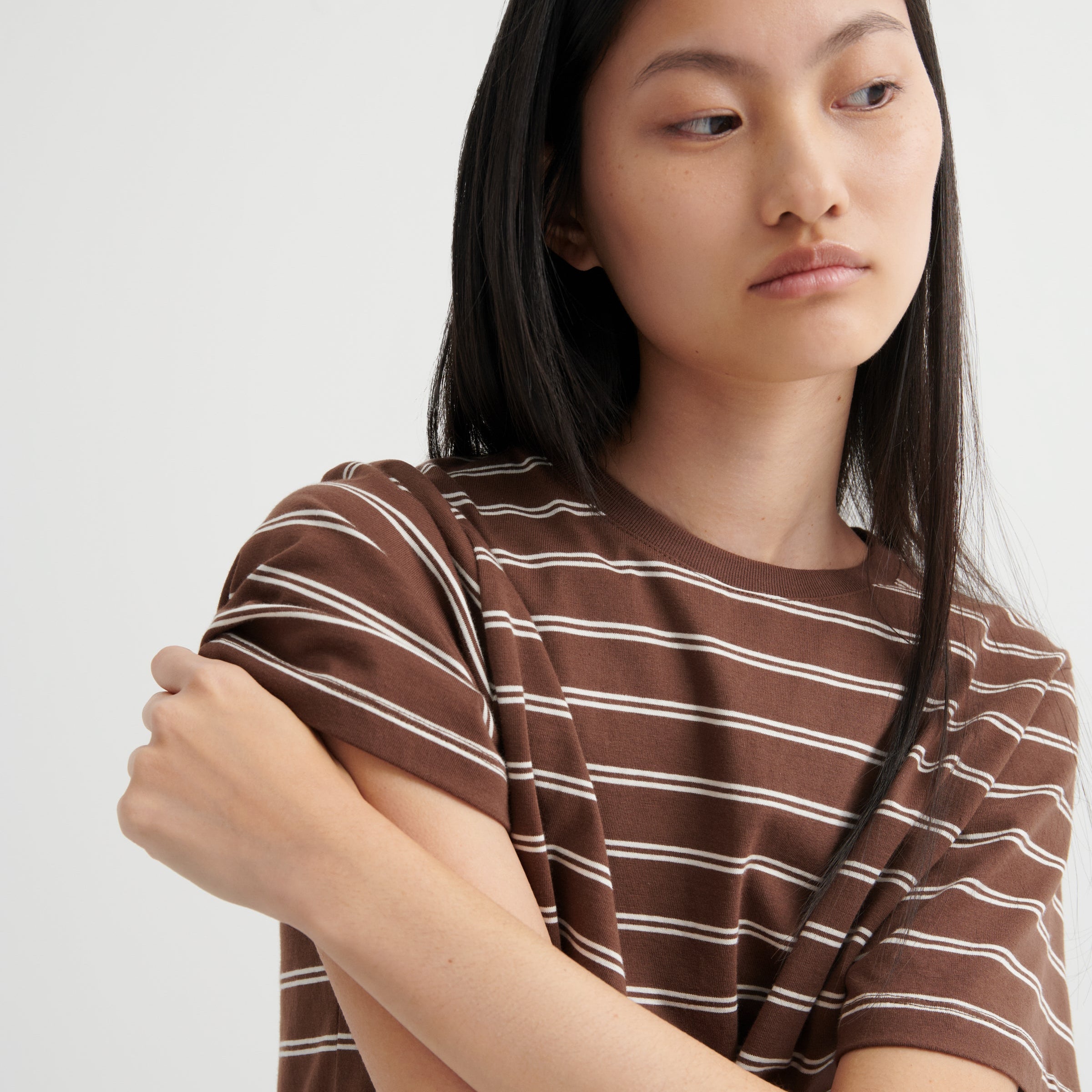 Classic Tee Brown Stripe