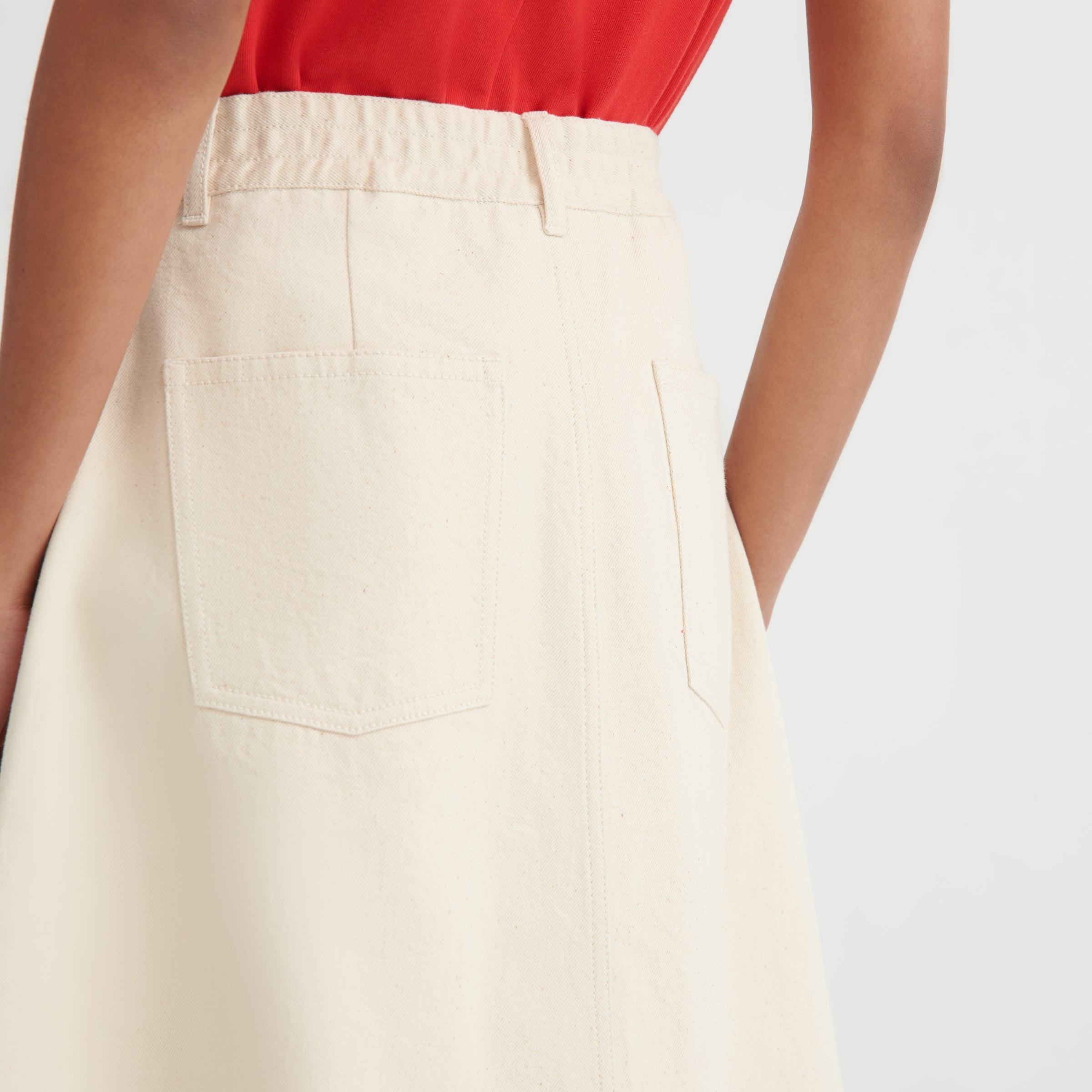 Jubilee Skirt - Ecru Denim